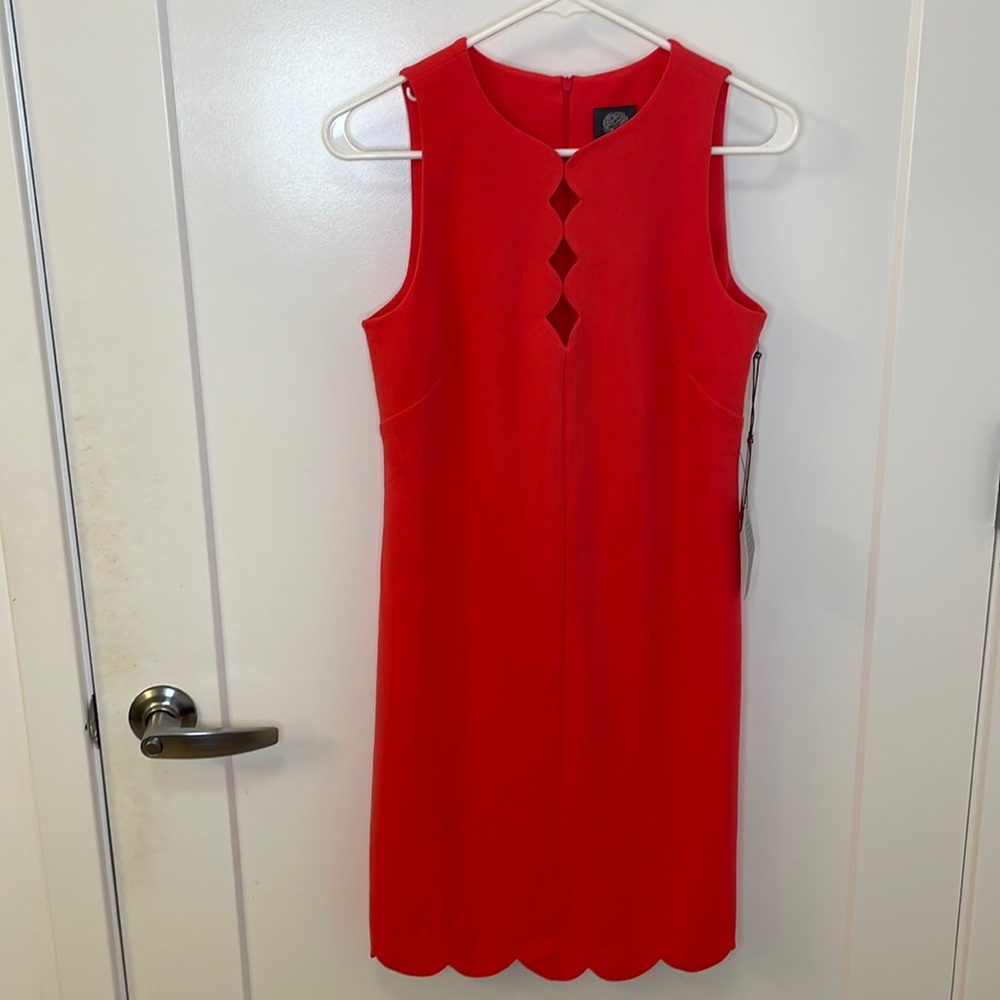 Vince Camuto Scallop Coral Dress